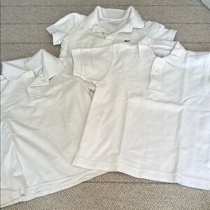 3 Classic White Kids Polo Shirts size 5
